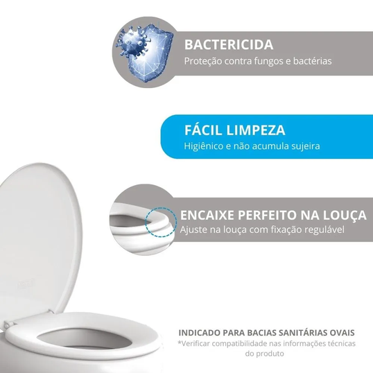 ASSENTO SANITÁRIO OVAL SOFT ASTRA TPJ/AS CZ2