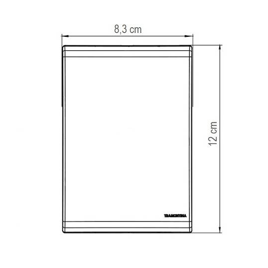 PLACA TRAMONTINA LINHA LIZ 4X2 CEGA REF. 57106/201 BRANCO
