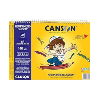 BLOCO DESENHO A4 40FL - 140G - 66667087 - BRANCO - PCT 5 - CANSON