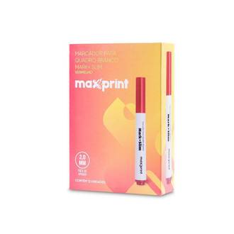 MARCADOR PINCEL QUADRO BRANCO MARK+ SLIM - VERMELHO - CX 12 - MAXPRINT