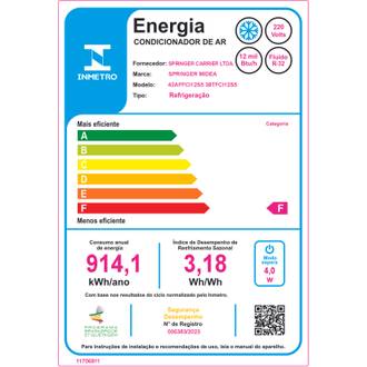 AR SPLIT HW ON/OFF 18K BTU 38TFCI18S5 - 42AFFCI18S5/220V - BRANCO - UN - SPRINGER MIDEA
