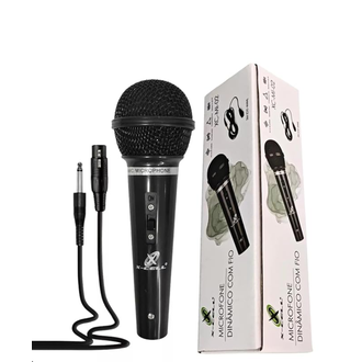 MICROFONE C/FIO XC-MI-02 - PRETO - UN - X-CELL