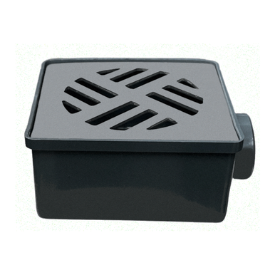 RALO SIFONADO QUADRADO COM GRELHA DE ALUMÍNIO N 20 100 X 52 X 40 AMANCO