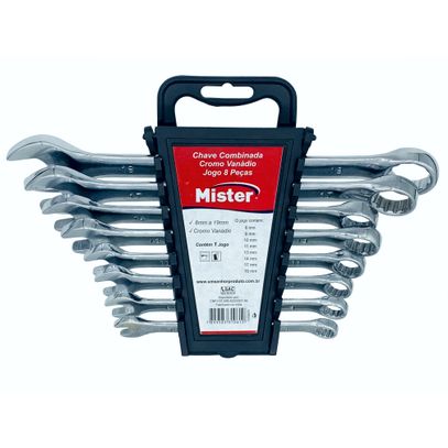 CHAVE COMBINADA CRV JG 8PC(8-19) MISTER