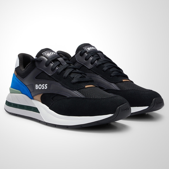 TÊNIS MASCULINO MIXED-MATERIAL MARINHO BOSS