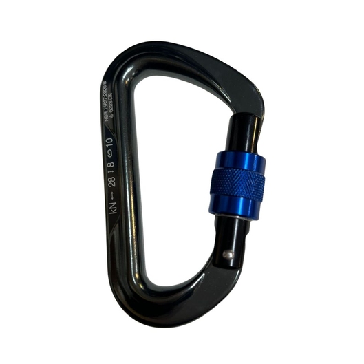 MOSQUETÃO D ALUMINIO TRV ROSCA 28KN USCLIMB