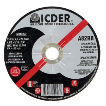 DISCO DESBASTE ICDER 4,5(114mm)