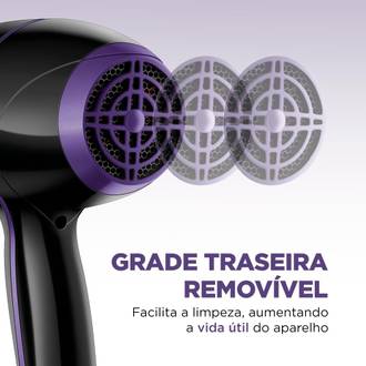 SECADOR DE CABELO SCN-01 - 127V - 2000W - PRETO/ROXO - UN - MONDIAL