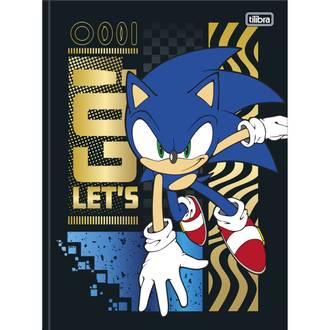 CADERNO BROCHURAO CAPA DURA 80FLS - SONIC - UN - TILIBRA