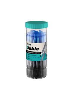 CANETA ESFEROGRAFICA BAZZE DOBLE - AZ/PT - DPL 24 - TRIS