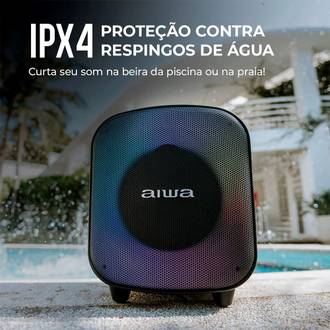 CAIXA DE SOM BT 100W PARTYBOX - AWS- PB07 - PRETO - UN - AIWA