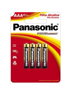 PILHA ALCALINA PALITO AAA C/4 - LR03XAB/B4 - UN - PANASONIC