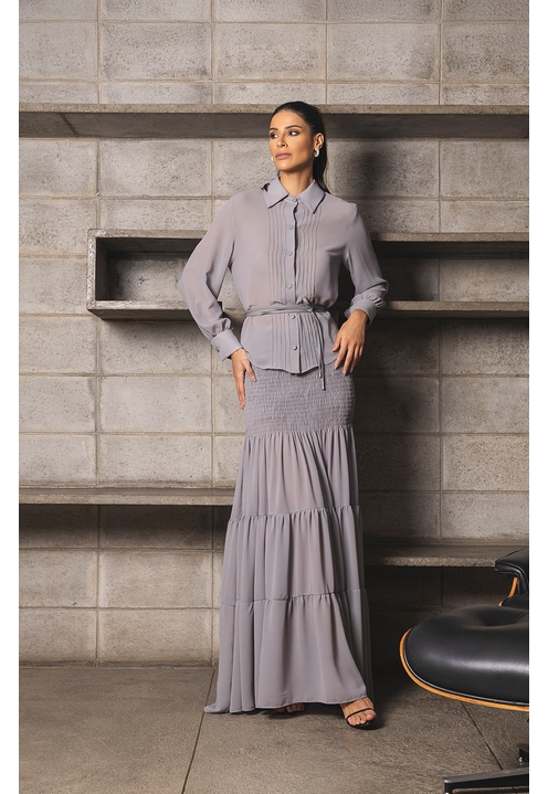Vestido/Saia Tallulah Cinza - 3