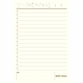 CADERNO COLEGIAL CAPA DURA 1X1 80FLS - KRAFT GOLD - UN - JANDAIA