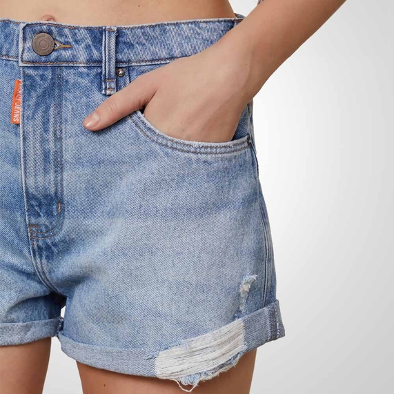 SHORTS JEANS OVERBOY BABY BLUE DESTROYED ANIMALE