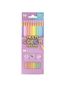 LAPIS DE COR MULTICOLOR PASTEL 111000NP - 10 CORES - PCT 12 - FABER