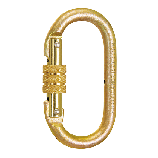 MOSQUETÃO AÇO OVAL C/ ROSCA STEELFLEX