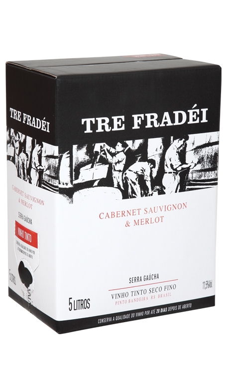 Vinho Valmarino Tre Fradéi Cabernet | Merlot Bag in Box 5L