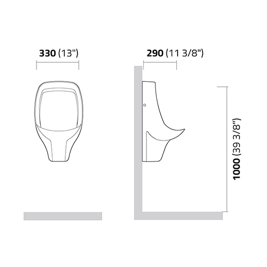MICTÓRIO SIFONADO ICASA 50 X 30CM IM1 00 BRANCO