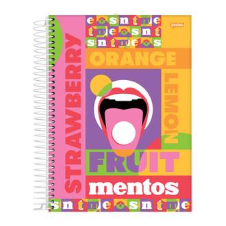 CADERNO 1/4 ESPIRAL CAPA DURA 80FLS - MENTOS - PCT 5 - JANDAIA