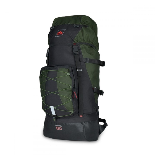 MOCHILA CRAMPON 60 TRILHAS E RUMOS PRETO/VERDE