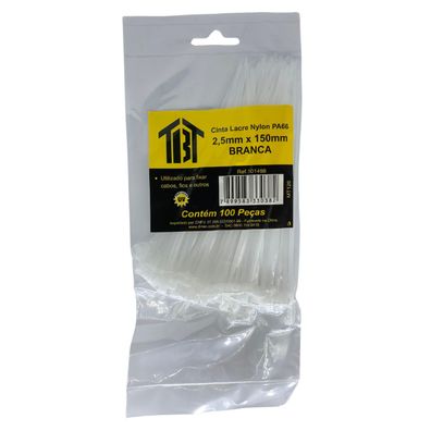 CINTA LACRE 4,6x350 BRANCA NYLON PA66 TBT