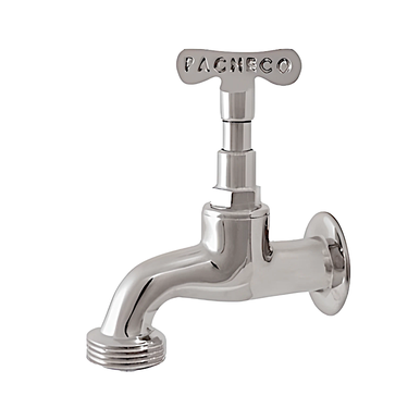 TORNEIRA PARA JARDIM PIM CROMADA CURTA 1/2 x 3/4 1128