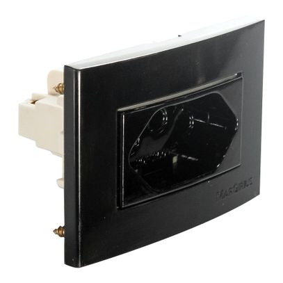 TOMADA P/MOVEIS PRETA NBR 10A MARGIRIUS