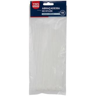 ABRACADEIRA NYLON 2,5X100 PCT-100 - YP7363 - BRANCA - UN - YINS