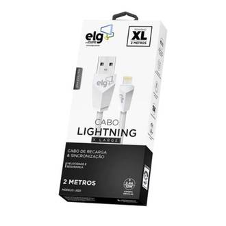 CABO USB - LIGHTNING 2M - L820 - BRANCO - UN - ELG