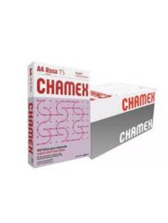 PAPEL CHAMEX COLOR 75G 500FLS - ROSA - CX 10 - CHAMEX