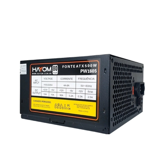 FONTE ATX 500W BIVOLT PW1650 - UN - HAYOM