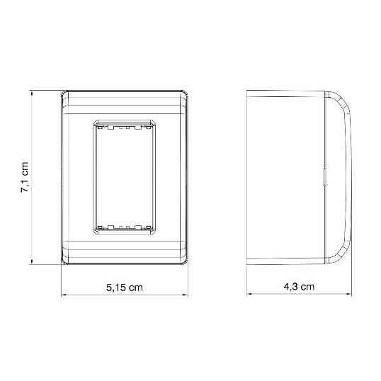 Caixa de Sobrepor 1 Posto Tramontina LizFlex Branco BRANCO