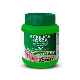 TINTA ACRILICA FOSCA 250ML  - VERDE FOLHA - PCT 3 - ACRILEX