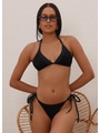 BIQUÍNI TOP CALCINHA DE AMARRAR PRETO COLEÇÃO PURO AMOR DROP 1 - 1