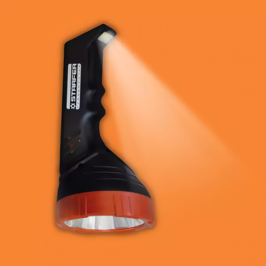 LANTERNA RECARREGÁVEL COBRÁVEL COM LUZ AUXILIAR