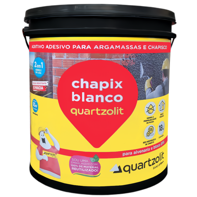CHAPIX BLANCO QUARTZOLIT ADITIVO COLANTE PARA ARGAMASSAS E CHAPISCOS 18.0L