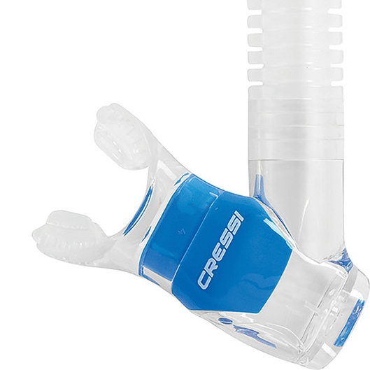 SNORKEL SUPERNOVA DRY SILICONE CRESSI AZUL/TRANS