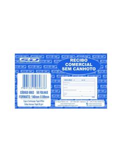 RECIBO COMERCIAL S/CANHOTO 50 FOLHAS 120X85MM - 10033 - PCT 20 - SAO DOMINGOS