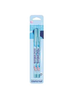 CANETA ESFER POP MENTOS C/2 0,7MM - AZUL CLARO - UN - COMPACTOR