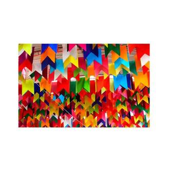 BANDEIROLA TRADICIONAL GRANDE COLORIDA - 10M - P0002 - 30X25 - UN - TRAPEZZIO
