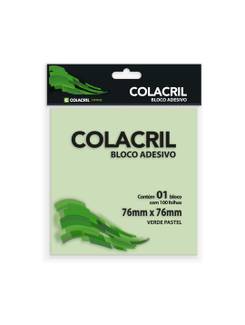 BLOCO ADESIVO 100F - 76X76MM - 301A11C631C - VERDE PASTEL - UN - COLACRIL