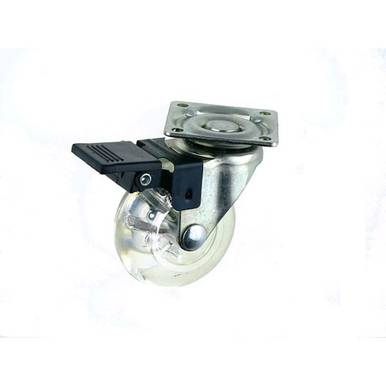 RODIZIO STARFER SILICONE GIRATÓRIO COM TRAVA  50 MM