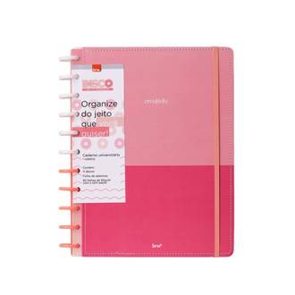 CADERNO UNIV DISCO CD1014 - CORAL CREATIVE - UN - BRW