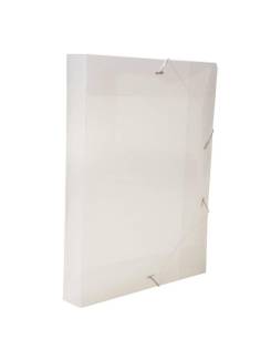 PASTA ELASTICO PLASTICA 4CM OFICIO - 0257 - CRISTAL - UN - DELLO