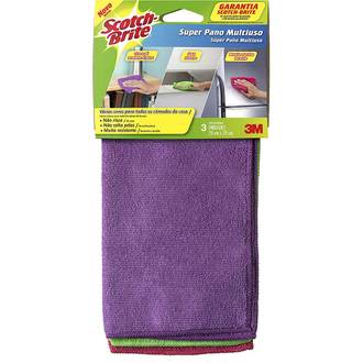 PANO MULTIUSO SUPER SCOTCH-BRITE - C/3 - 29X29 - UN - 3M