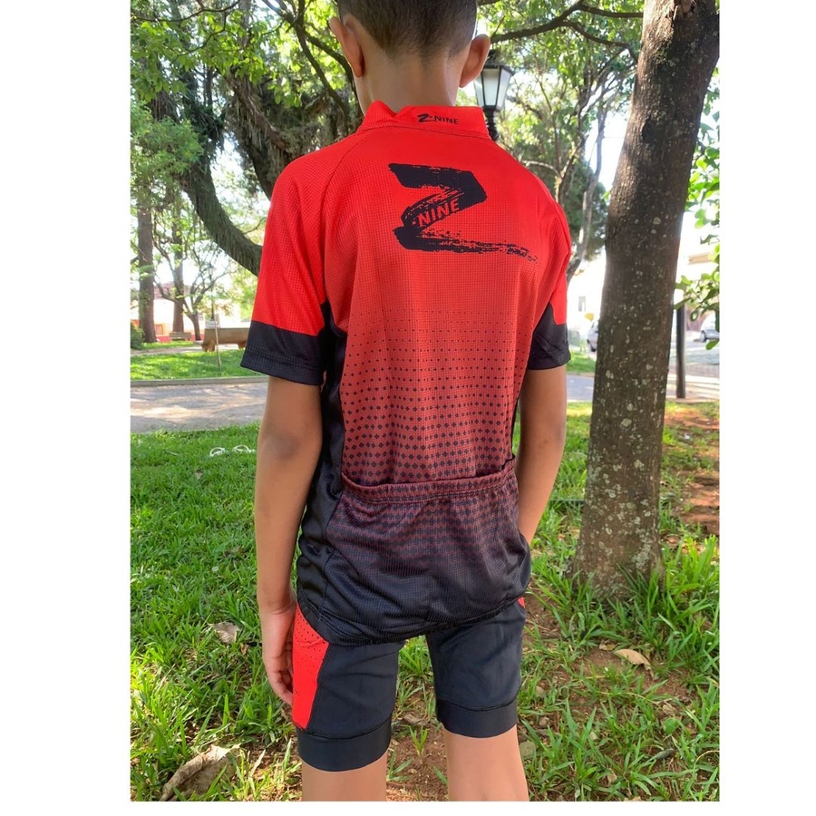 Conjunto Infantil Z-Nine Vermelho e Preto