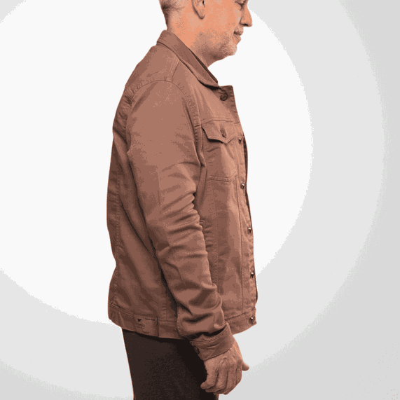 JAQUETA MASCULINA PADRÃO MOLETOM CAQUI