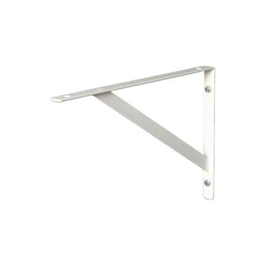 SUPORTE PARA PRATELEIRA PV FLEX MÃO FRANCESA (Par) Linha: Leve. Acabamento: Branco. 280 x 490 mm - Ref: 256