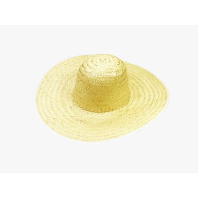 CHAPEU PALHA BRASILIA ABA ORLADA 13cm PATRIARCA